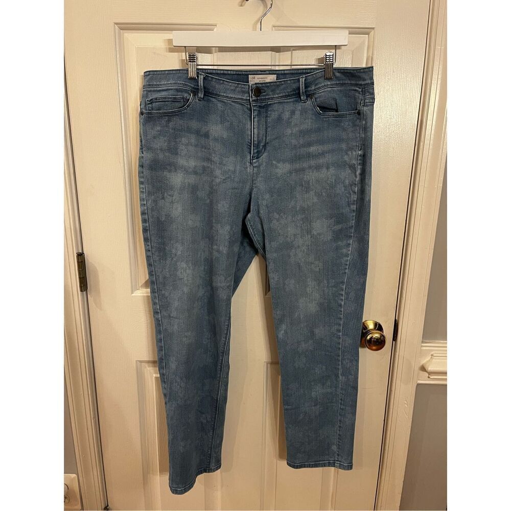 J. Jill Authentic Fit Light Wash Slim Ankle Jeans sz 16 EUC